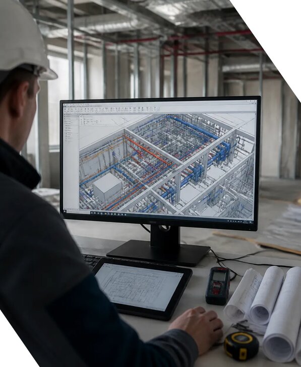 Создание BIM модели инженерных сетей для объектов в Можге